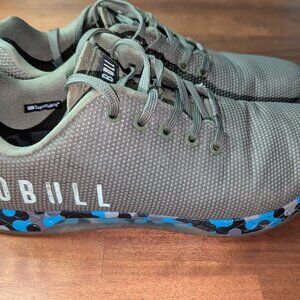 NoBull men's trainer in green with mosaic sole